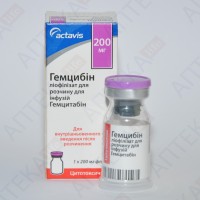 ГЕМЦИБИН лиофилизат для р-ра д/инф. по 200 мг во флак. №1