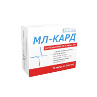МЛ-КАРД раствор д/ин. 100 мг/мл по 5 мл №10 в амп.