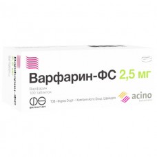 ВАРФАРИН-ФС таблетки по 2,5 мг №100 (10х10)