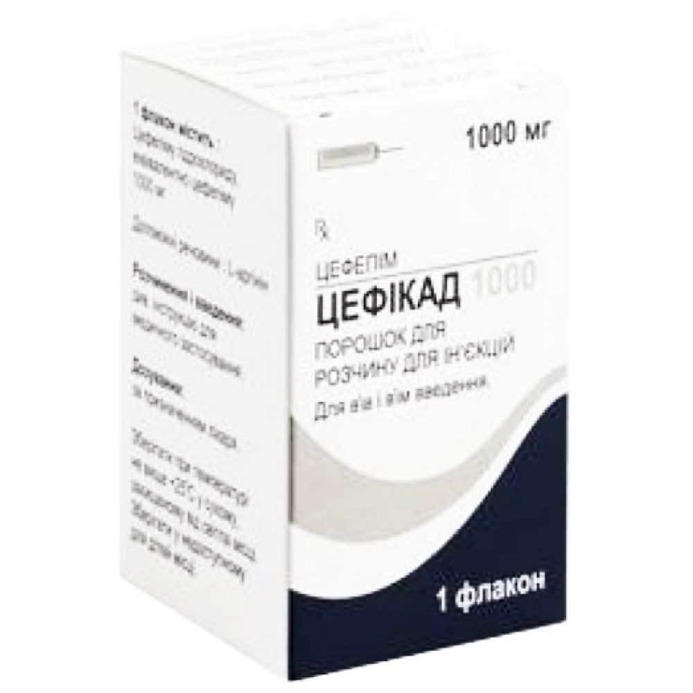 ЦЕФИКАД 1000 порошок для р-ра д/ин. по 1000 мг во флак. №1 • Цены • Купить  в Киеве, Харькове, Черкассах • Доставка по Украине • Аптека Life