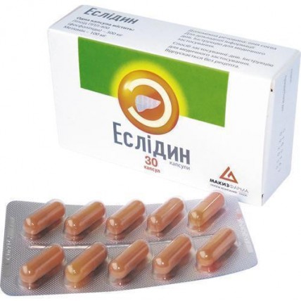ЭСЛИДИН капсулы, 300 мг/100 мг №50 (10х5)