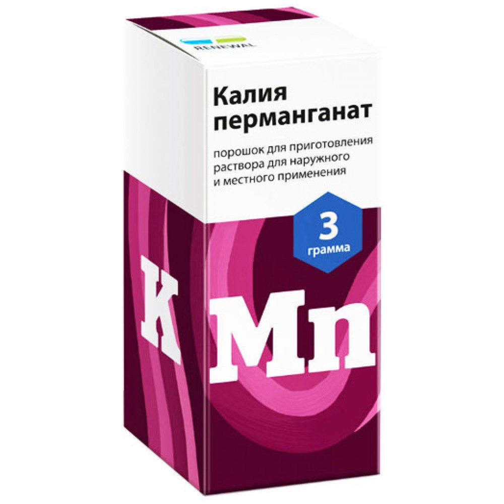 КАЛИЯ ПЕРМАНГАНАТ порошок по 3 г во флак. • Цены • Купить в Киеве,  Харькове, Черкассах • Доставка по Украине • Аптека Life