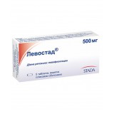 ЛЕВОСТАД® таблетки, п/плен. обол., по 500 мг №5 в блис.