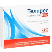 ТЕЛПРЕС таблетки по 80 мг №28 (14х2)