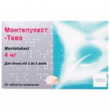 МОНТЕЛУКАСТ-ТЕВА таблетки жев. по 4 мг №28 (7х4)