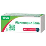 ЛИЗИНОПРИЛ-ТЕВА таблетки по 20 мг №30 (10х3)
