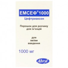 Емсеф порошок для р-ну д/ін. по 1000 мг №1 у флак.