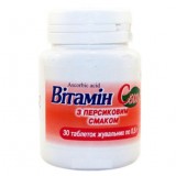 ВИТАМИН С 500 таблетки д/жев. с персик. вкус. по 0,5 г №30 (10х3)