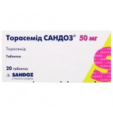 ТОРАСЕМИД САНДОЗ® таблетки по по 50 мг №20 (10х2)