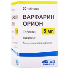 ВАРФАРИН ОРИОН таблетки по 5 мг №30 во флак.
