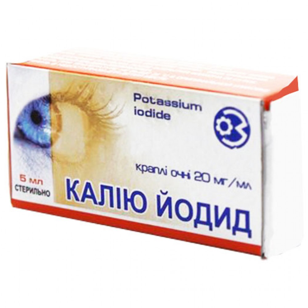 КАЛИЯ ЙОДИД капли глаз., 20 мг/мл по 5 мл во флак. с крыш.-кап. • Цены •  Купить в Киеве, Харькове, Черкассах • Доставка по Украине • Аптека Life