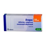 АТОРИС таблетки, п/плен. обол., по 10 мг №30 (10х3)