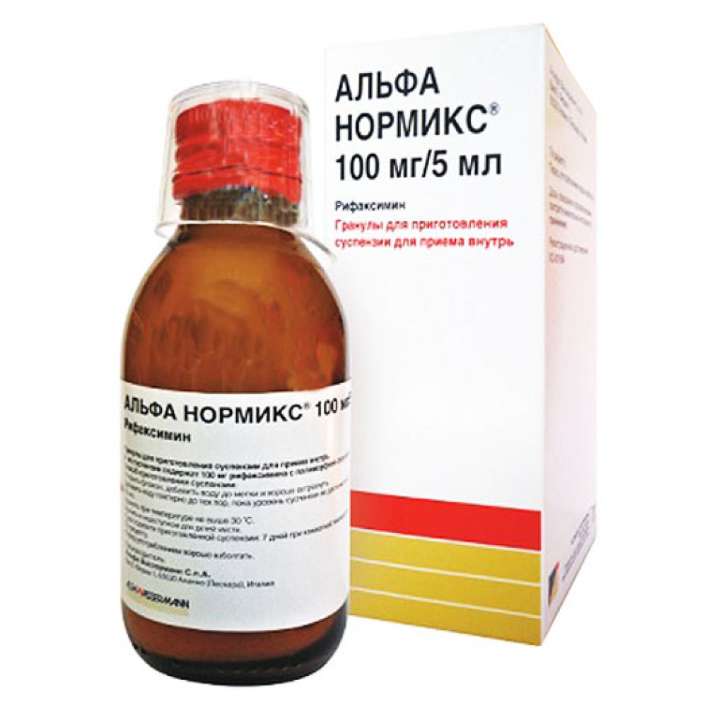 АЛЬФА НОРМИКС гранулы д/ор. сусп., 100 мг/5 мл по 60 мл во флак. • Цены •  Купить в Киеве, Харькове, Черкассах • Доставка по Украине • Аптека Life