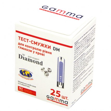Тест-полоски к глюкометру GAMMA MS (25шт)#
