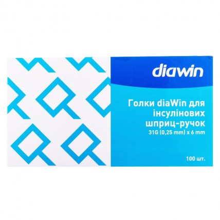 Иглы diaWin для инсул.шприц-ручок 31G (100 шт.)