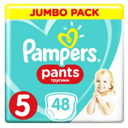 Підгузники-трусики PAMPERS Pants Junior (12-17 кг) Джамбо №48