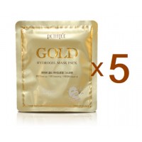 PETITFEE Маска гидрогелевая для лица с золотым комплексом +5 Gold Hydrogel Mask Pack  (5шт)
