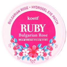 KOELF Патчі гідрогелеві д/очей з рубіном і болгпр. трояндою Rubi & Bulgarian Rose Eye Patch 60шт