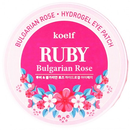 KOELF Патчи для глаз гидрогелевые с рубином и болгар. розой Ruby & Bulgarian Rose Eye Patch (60шт)