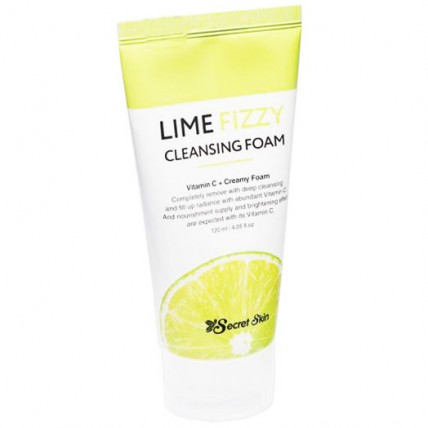SECRET SKIN Пінка для вмивання з екстрактом лайма і вітаміном С Lime Fizzy Cleansing Foam 120ml