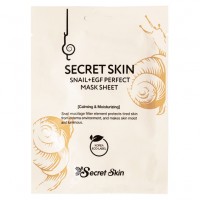 SECRET SKIN Маска для лица с муцином улитки SECRET SKIN Snail+EGF Perfect Mask Sheet 20g