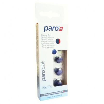 PARO PLAK 2-цветные пилюли для индикации зубного налета, 10 шт.