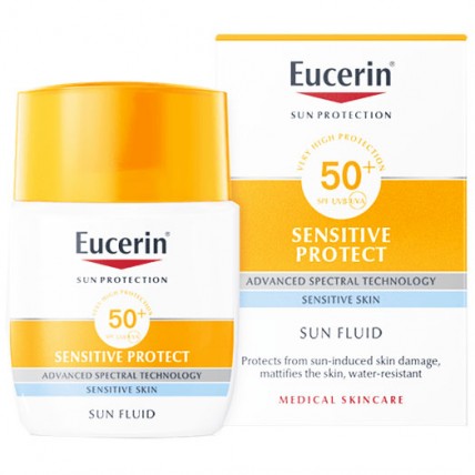 Eucerin 83555 Солнцезащитный ультралегкий гель-крем для тела с матирующим эффектом SPF50 + 200 мл