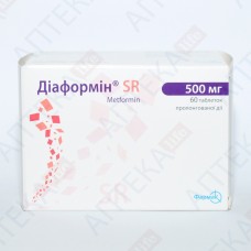 ДИАФОРМИН® SR таблетки прол./д. по 500 мг №60 (10х6)