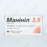 МАНИНИЛ® 3,5 таблетки по 3,5 мг №120 во флак.
