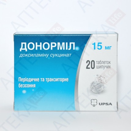 ДОНОРМИЛ таблетки шип. по 15 мг №20 (10х2) в тубах