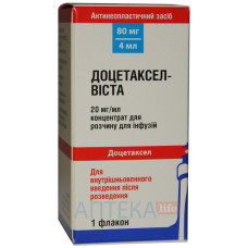 ДОЦЕТАКСЕЛ-ВИСТА концентрат для р-ра д/инф., 20 мг/мл по 1 мл (20 мг) во флак. №1