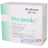 ДУГЛИМАКС® таблетки (500 мг/1 мг) №60 (15х4)
