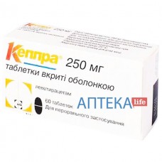 Кеппра таблетки, в/о по 250 мг №60 (10х6)