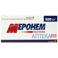 МЕРОНЕМ порошок для р-ра д/ин. по 500 мг во флак. №10