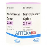 МЕТОТРЕКСАТ ОРИОН таблетки по 2,5 мг №100 во флак.