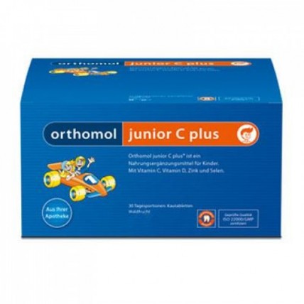 Ортомол Orthomol Junior жевательные машинки лесная ягода (30 дней) таблетки №90