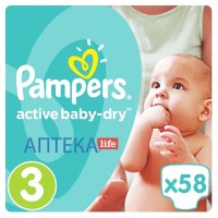 Pampers active baby-dry  midi 4-9 кг р.3  №58