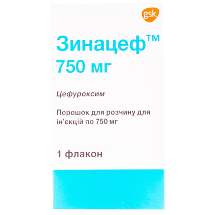 ЗИНАЦЕФ ™ порошок для р-ра д/ин. по 750 мг во флак. №1