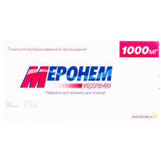 МЕРОНЕМ порошок для р-ра д/ин. по 1000 мг во флак. №10