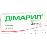 ДИМАРИЛ® таблетки по 2 мг №30 (10х3)