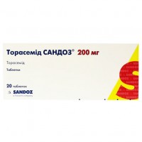 ТОРАСЕМИД САНДОЗ® таблетки по 200 мг №20 (10х2)