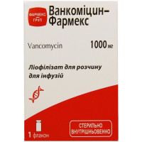 ВАНКОМИЦИН-ФАРМЕКС лиофилизат для р-ра д/инф. по 1000 мг во флак. №1