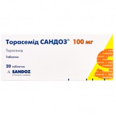 ТОРАСЕМИД САНДОЗ® таблетки по 20 мг №100 (10х10)