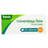 ГЛИМЕПИРИД-ТЕВА таблетки по 3 мг №30 (10х3)