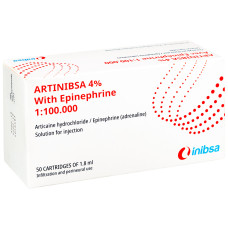 Артінібса з епінефрином 1:100 000 розчин д/ін. по 1.8 мл №50 у картр.