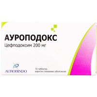 АУРОПОДОКС таблетки, п/плен. обол., по 200 мг №10 (10х1)