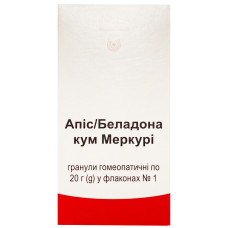 АПИС/БЕЛАДОННА КУМ МЕРКУРИ гранулы гомеопатические по 20 г во флак.