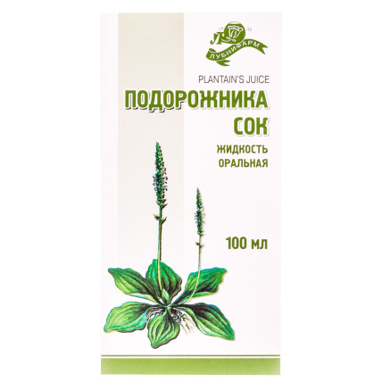 ПОДОРОЖНИКА СІК рідина ор. 100мл флак.