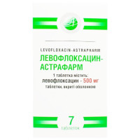 Левофлоксацин-Астрафарм таблетки, в/о по 500 мг №7