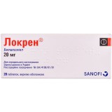 ЛОКРЕН® таблетки, п/о, по 20 мг №28 (14х2)